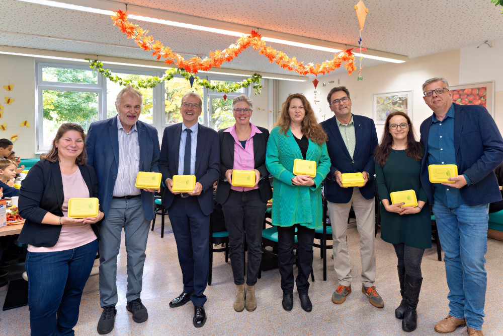 Die Vernetzungsstelle war zur Biobrotbrox-Übergabe in Fürstenwalde dabei.